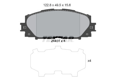 Pastiglie freno TEXTAR 2445101