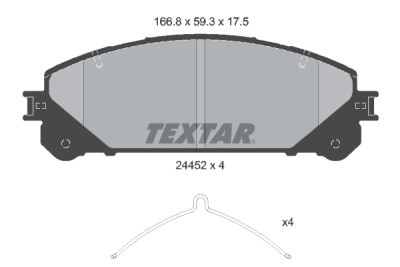 Pastiglie freno TEXTAR 2445201