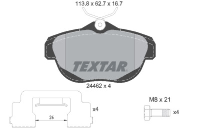 Pastiglie freno TEXTAR 24462 01