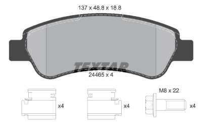 Pastiglie freno TEXTAR 24465 01