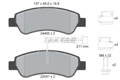 Pastiglie freno TEXTAR 2446503