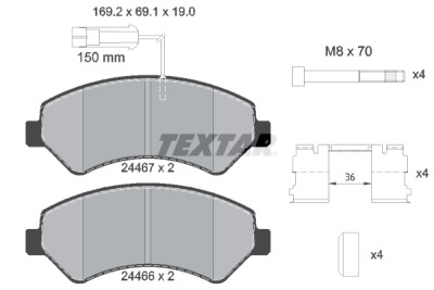 Pastiglie freno TEXTAR 24467 01