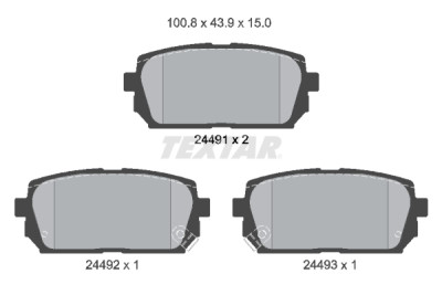 Pastiglie freno TEXTAR 24491 01