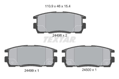 Pastiglie freno TEXTAR 24498 01