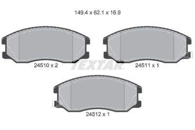 Pastiglie freno TEXTAR 2451001