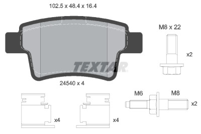 Pastiglie freno TEXTAR 24540 01