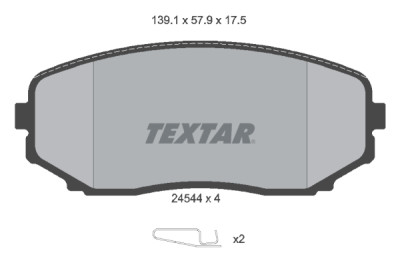 Pastiglie freno TEXTAR 24544 01