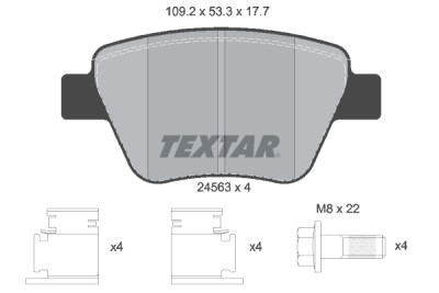Pastiglie freno TEXTAR 24563 01