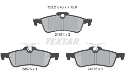 Pastiglie freno TEXTAR 24574 01