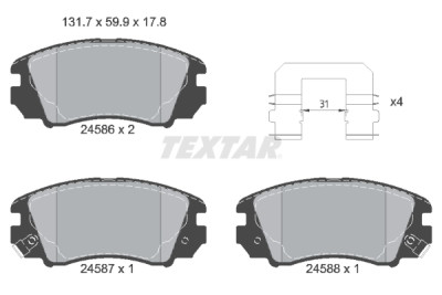 Pastiglie freno TEXTAR 24586 01