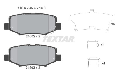 Pastiglie freno TEXTAR 2460201
