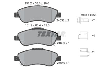 Pastiglie freno TEXTAR 24638 01