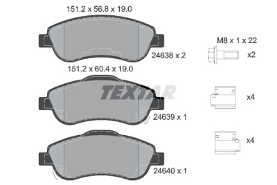 Pastiglie freno TEXTAR 24638 01