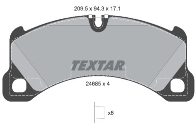 Pastiglie freno TEXTAR 2468501