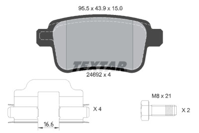 Pastiglie freno TEXTAR 24692 01