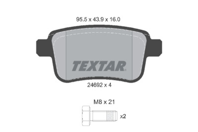 Pastiglie freno TEXTAR 2469204