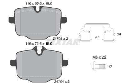 Pastiglie freno TEXTAR 24703 01