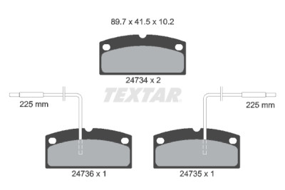 Pastiglie freno TEXTAR 24734 01
