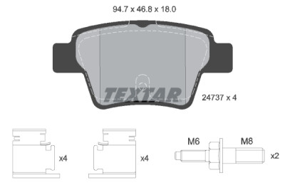 Pastiglie freno TEXTAR 24737 01