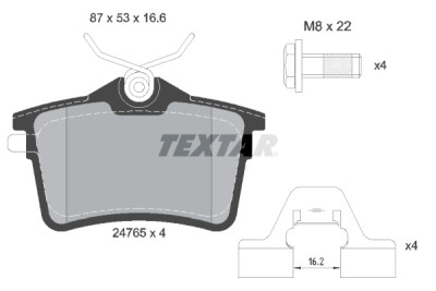 Pastiglie freno TEXTAR 24765 01