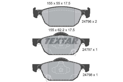 Pastiglie freno TEXTAR 2479601