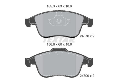 Pastiglie freno TEXTAR 2487-001