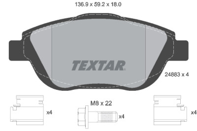 Pastiglie freno TEXTAR 2488301