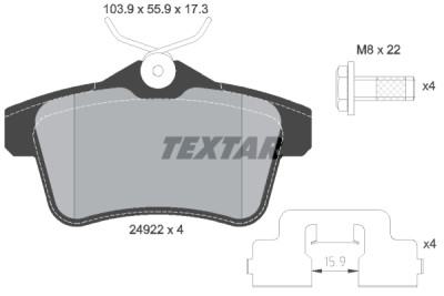 Pastiglie freno TEXTAR 24922 01