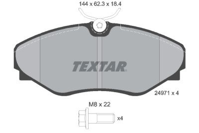 Pastiglie freno TEXTAR 2497101