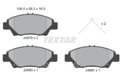 Pastiglie freno TEXTAR 2497901