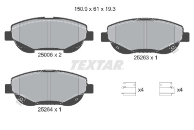 Pastiglie freno TEXTAR 25006 01
