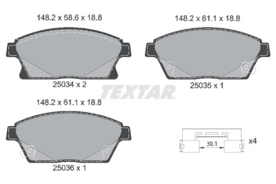 Pastiglie freno TEXTAR 25034 01