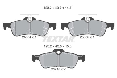 Pastiglie freno TEXTAR 25054 01