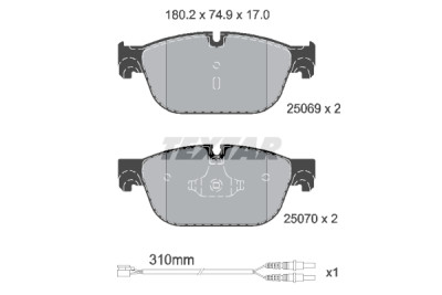 Pastiglie freno TEXTAR 2506901