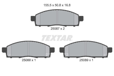 Pastiglie freno TEXTAR 2508701