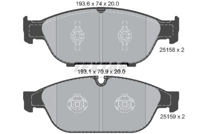 Pastiglie freno TEXTAR 2515802