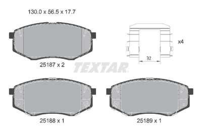 Pastiglie freno TEXTAR 25187 01
