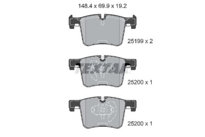 Pastiglie freno TEXTAR 2519901