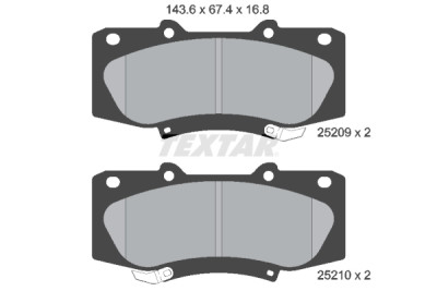 Pastiglie freno TEXTAR 25209 01