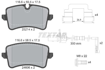 Pastiglie freno TEXTAR 25214 01
