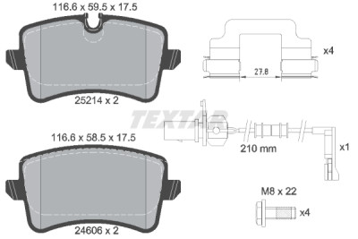 Pastiglie freno TEXTAR 2521413