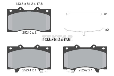 Pastiglie freno TEXTAR 2524001