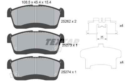Pastiglie freno TEXTAR 2526201