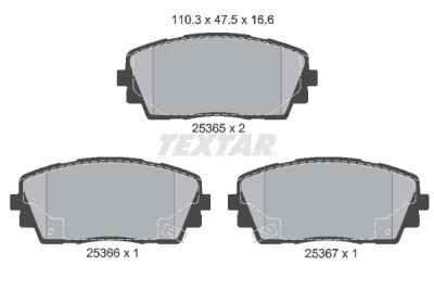 Pastiglie freno TEXTAR 2536501