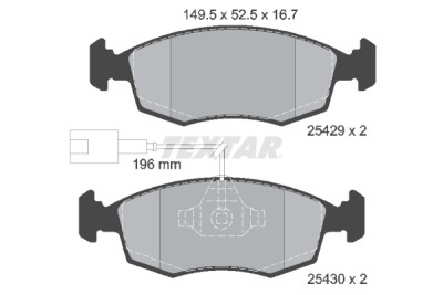 Pastiglie freno TEXTAR 2542901
