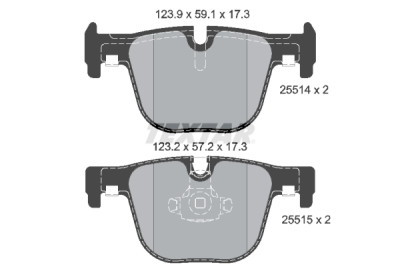Pastiglie freno TEXTAR 2551401