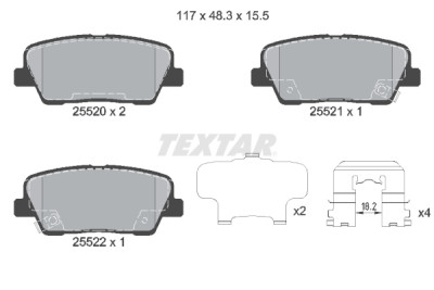 Pastiglie freno TEXTAR 25520 01