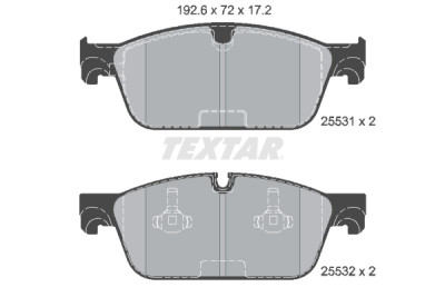 Pastiglie freno TEXTAR 2553103