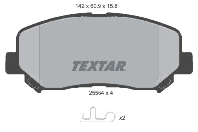 Pastiglie freno TEXTAR 25564 01