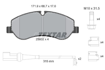 Pastiglie freno TEXTAR 25602 01